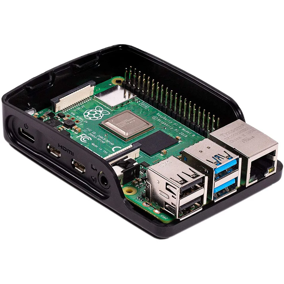 

Raspberry Pi 4 Official Case ABS White & Red Black Shell Plastic Enclosure Box for Raspberry Pi 4 Model B