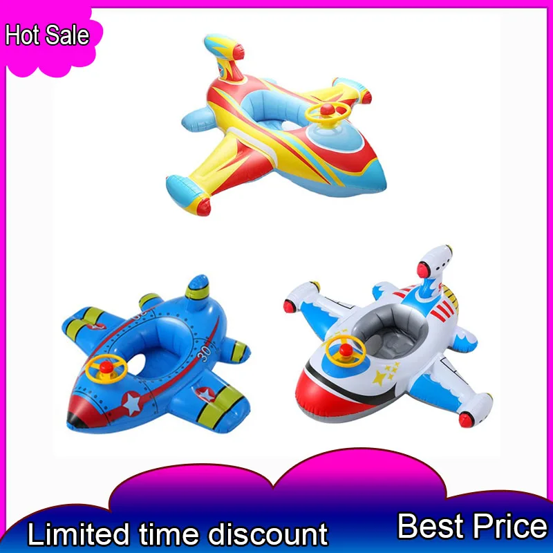 

Hot Sale! Summer Cartoon Aircraft Baby Swimming Ring Kids Inflatable Pool Float Circle Seat Children Summer Water Bathing Toy