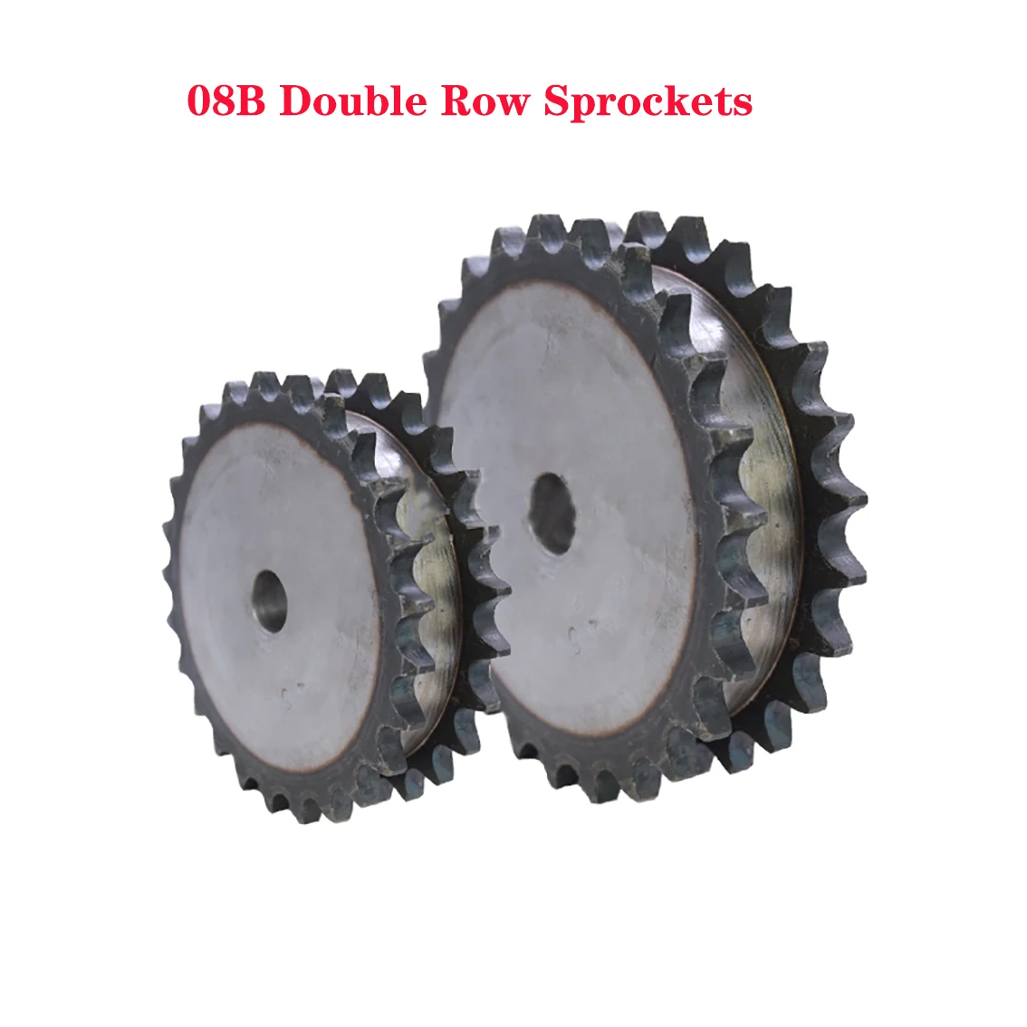 

1Pcs 08B Double Row Sprockets 45# Steel 10-26 Tooth 12mm-18mm Bore Industrial Sprocket Wheel Motor Chain Drive