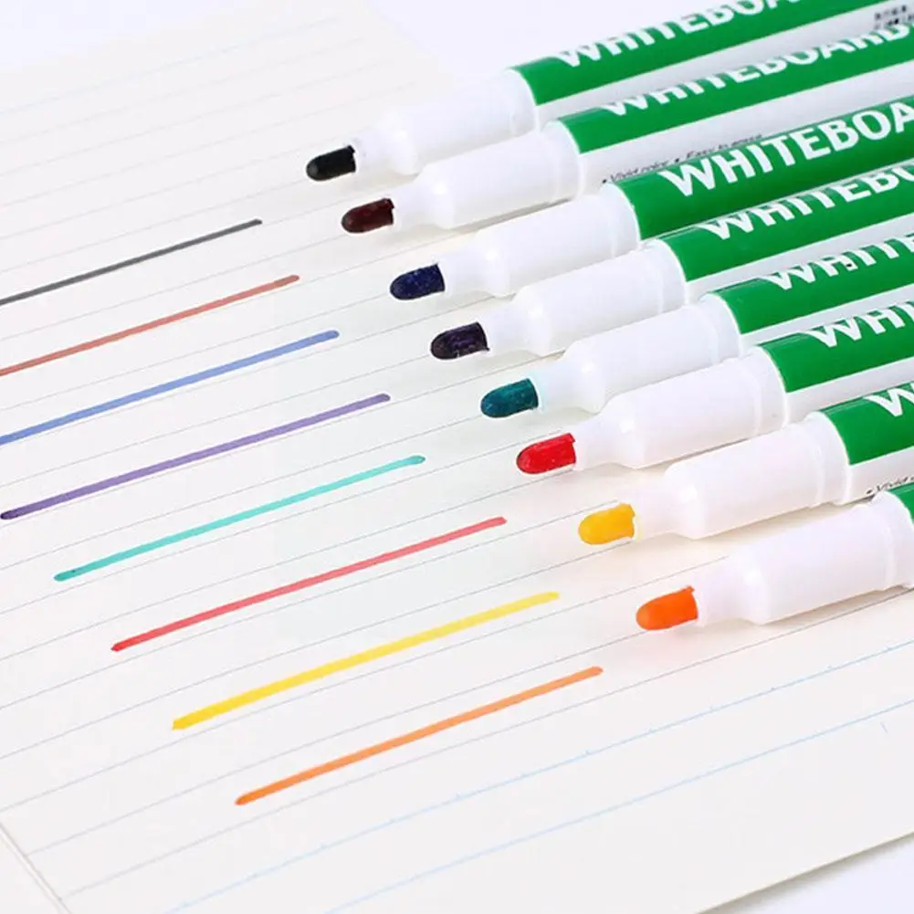 

8-color Set Erasable Whiteboard Pen Set Marker Pen Pen Mini Drawing F0K6