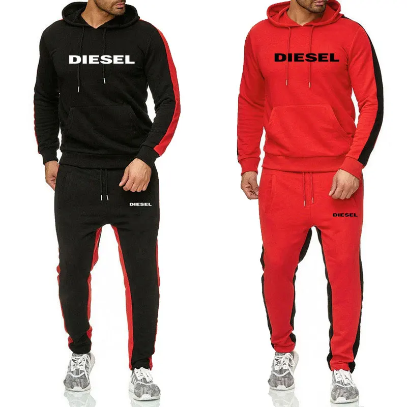 

DIESELS Plus Size Clothing Tracksuits Set of 2 Items Jackets Man Training Apparel Men's Fashion 2021 Boy Sets