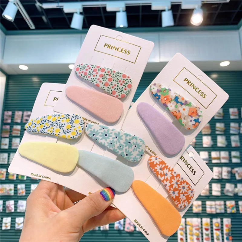 

2pcs/set Korean Children Hair Clip Baby's Pure Color Hair Clips Ice Cream Sweet Hair Clip Girls Cute Hair Accessories Hair Pins