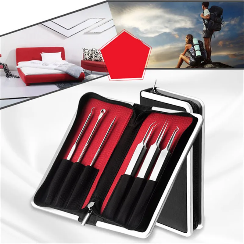 6 шт Пинцет для удаления угрей комедонов макияж машина хорошее качество и самых