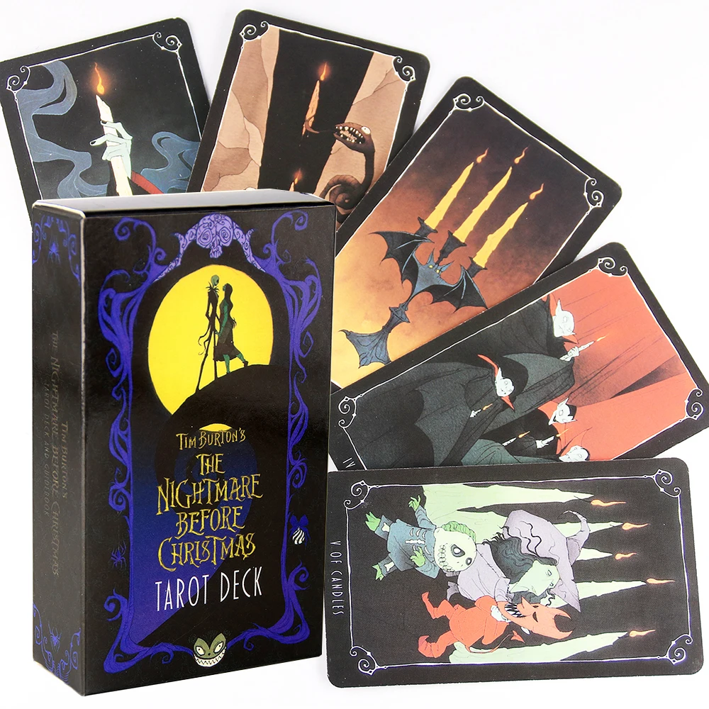 

The Nightmare Before Christ mas Tarot Deck and Guidebook 78 Cards Deck and Card Game Board Game Divination Tell The Future Toy