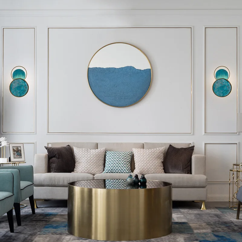 Креативная зеленая фурнитура в стиле пост-модерн настенный светильник для