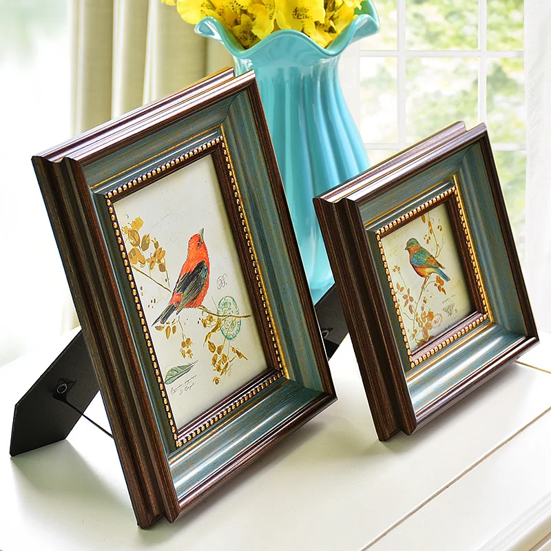 

Luxury Elegant Frame Vintage Nordic Design Shadow Box Picture Frame Personalized Gift Quadros Decorativos Home Decoration DG50XK