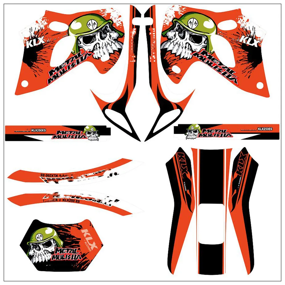 Набор стикеров для KAWASAKI KLX250 KLX 250 1993 1994 1995 1996 1997 300 KLX300 набор графических фонов