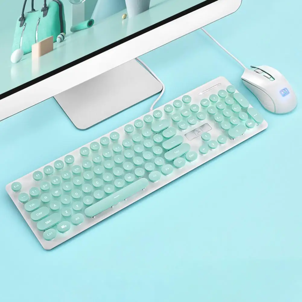 

Swag Design N518 wired steampunk retro keyboard and mouse set game keyboard and mouse set For Tablet ipad Laptop Dropshipping