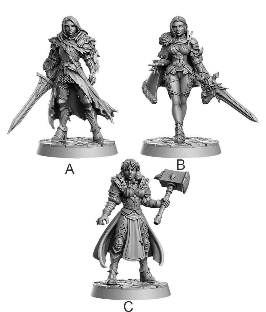 

1/32 56mm Resin Model Kits Female Guard Warrior Figure Unpainted No Color