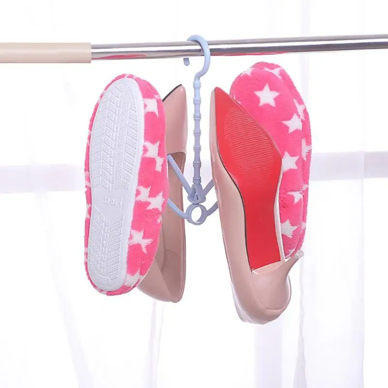 Пластиковые 4 крючка держатель для обуви подвесная полка хранения вещей сушилка