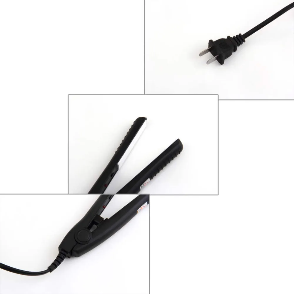 Мини дорожный Керамический выпрямитель для завивки волос с плоским утюгом