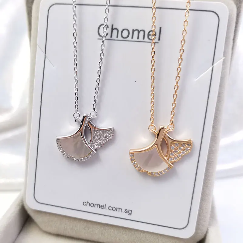 

Ожерелье Chomel с белыми листьями гинкго, женское простое ожерелье с цепочкой до ключиц, модная Рекомендуемая взрывоопасная цепочка с полной в...