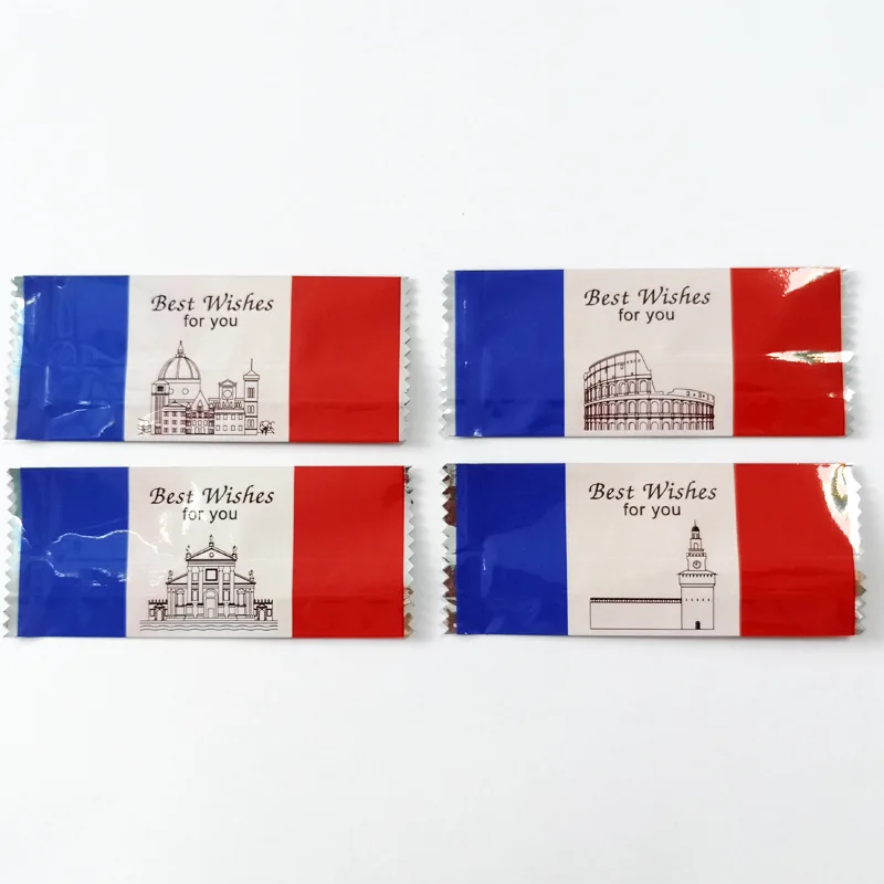LBSISI Life 200pcs Romantic Chocolate Cookie Candy Packaging Bags Best Wish Nougat Sugar Rolling Machine Seal 4*9.5cm | Дом и сад