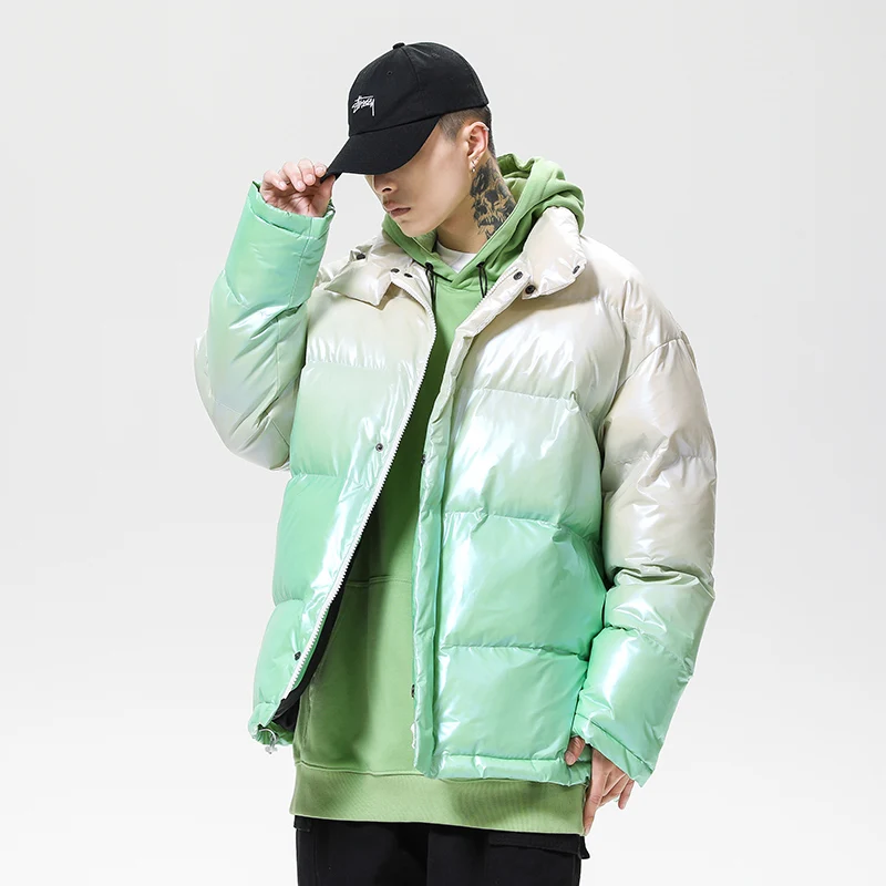 

Men Winter Coat Stand Collar Oversize Parkas Korean Style Male Padded Coat Warm Jackets Puffer Jacket Fashion New Streetwear