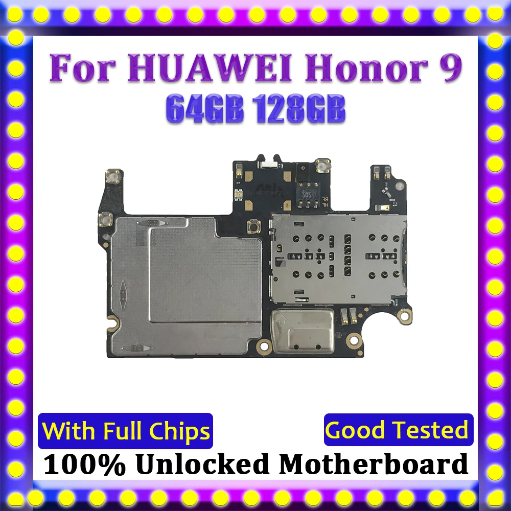Хорошая рабочая материнская плата для HUAWEI Honor 9 разблокированная 64 ГБ 128 с полным