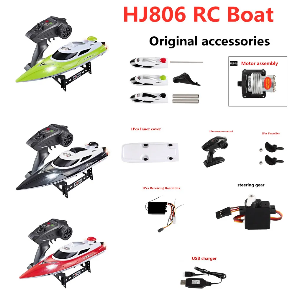 

HJ806 HJ806B Original Accessories 7.4V 1500mAh Upgrade 3000mAh Battery 3-in-1 Charging Cable For HJ806 HJ806B Boat Spare Parts