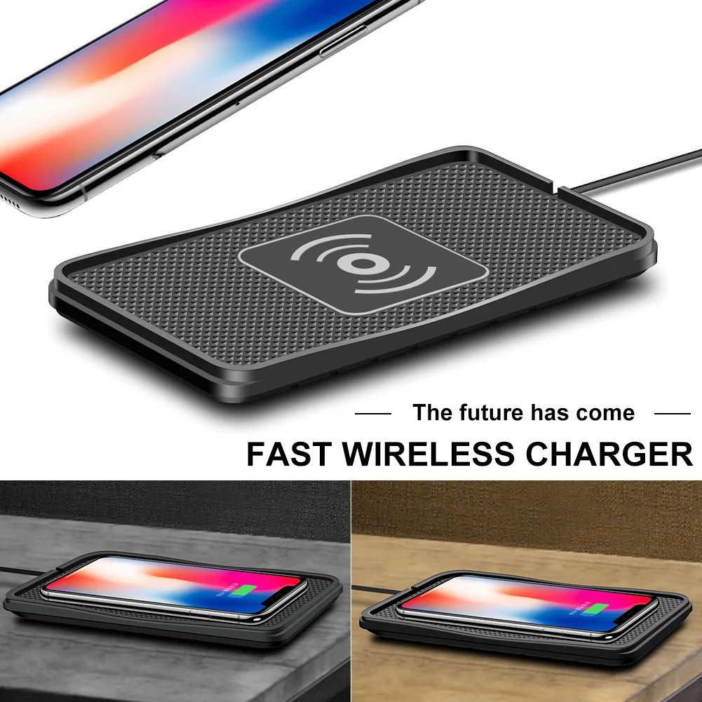

Car dashboard wireless fast charger 10W/7.5W/5W wireless charging compatible with iPhone X 8 8Plus Samsung S8 S7 S6 Note8