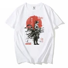 Летняя японская футболка с аниме, Мужская футболка Зур-о, самурайская соломенная шляпа, капитан мультфильма, футболка с коротким рукавом, Повседневная Уличная одежда в стиле хип-хоп