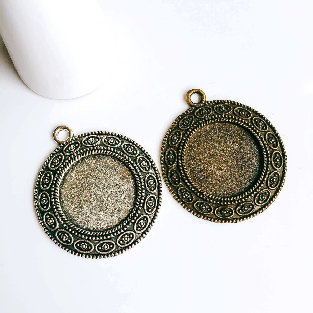 Античный бронзовый серебристый цвет 20 мм стеклянные заготовки под кабошон