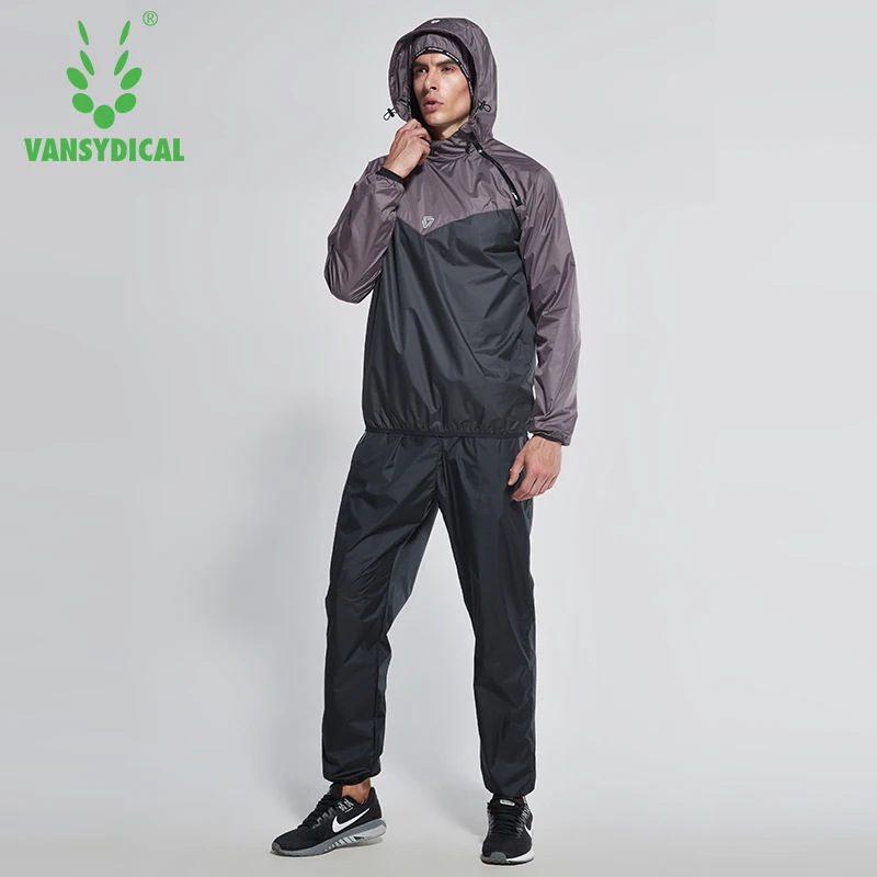 Vansydical, спортивные костюмы для занятий бегом в тренажерном зале, мужские наборы для фитнеса, для бега, для похудения, тренировочная одежда, быстрая потливость, спортивная одежда, 2 шт