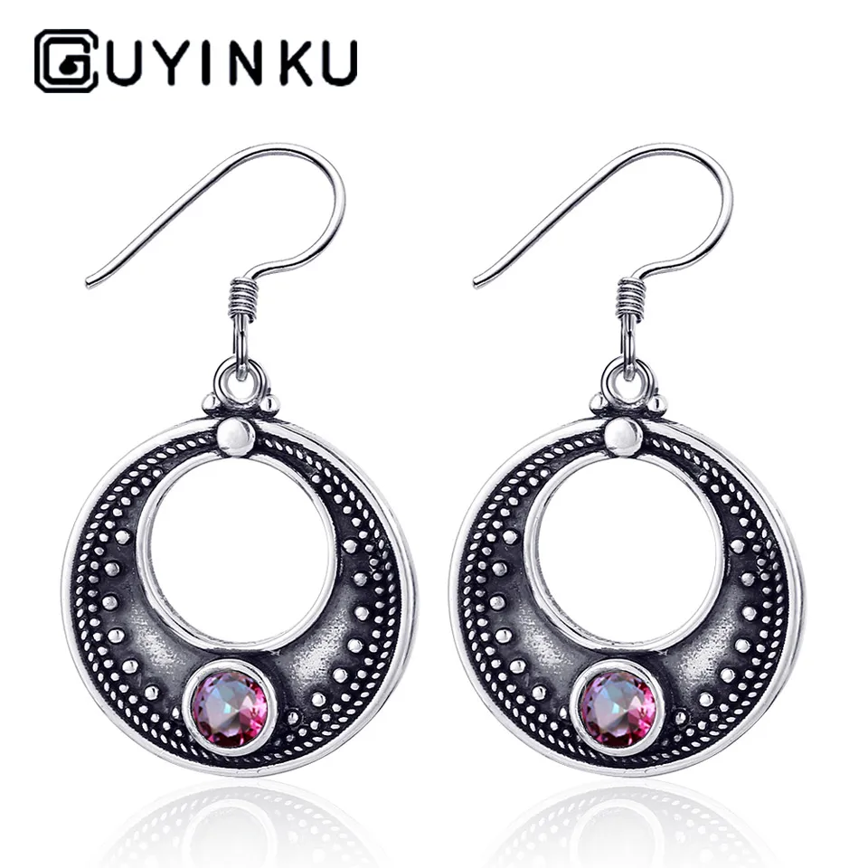 Женские серьги-подвески GUYINKU этнические серьги из стерлингового серебра 925 пробы