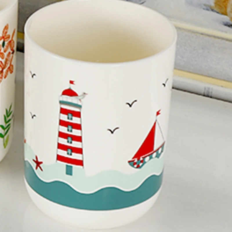 Promotion! 4Pcs/Set Printing Bathroom Accessory Set Household Decor Lotion Dispenser Mouthwash Cup Soap Dish | Строительство и