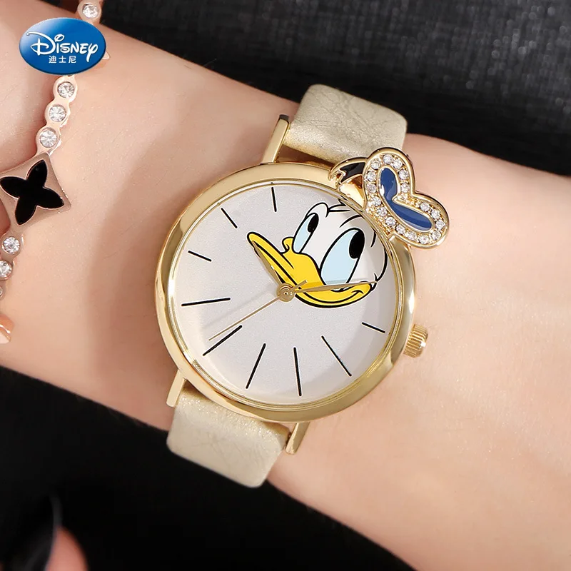 

Disney children's quartz watch boy girl watch and gift cute trend personality Donald and Daisy kids watch Water Resistant Alloy