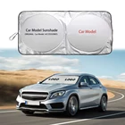 Автомобильные брелки с логотипом для лобового стекла козырек от солнца Защитная крышка для Jeep Land Rover Ford Mazda Subaru Lexus Benz Auto эмблема солнцезащитный Зонт Coch