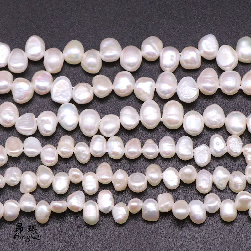 

Natural Freshwater Cultured Pearls Beads 6-8mm Natural Highlight Baroque Pearls for Jewelry Making DIY Necklace 15Inches Strand