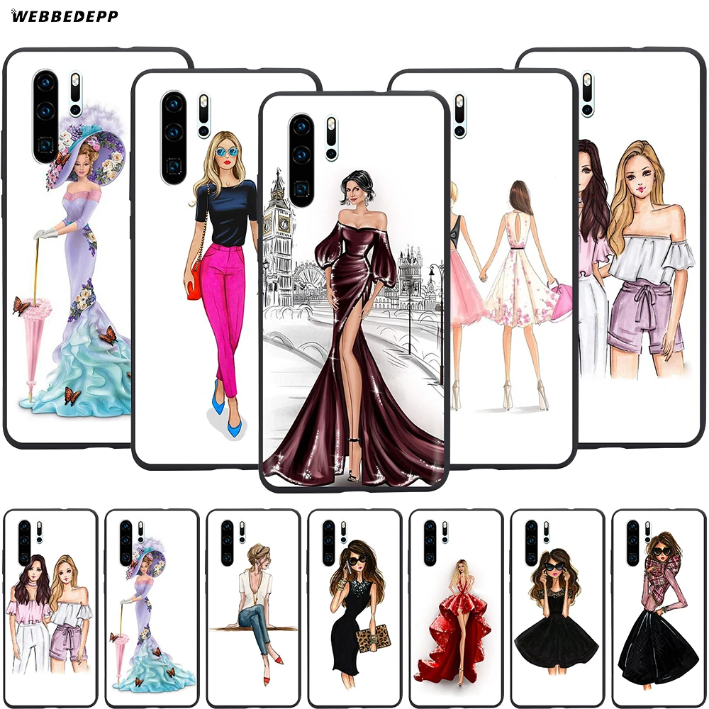 Webbedepp красивый чехол Love Girl Для Huawei P8 P9 P10 P20 P30 Lite Pro P Smart Z 2019 Mini | Мобильные телефоны и
