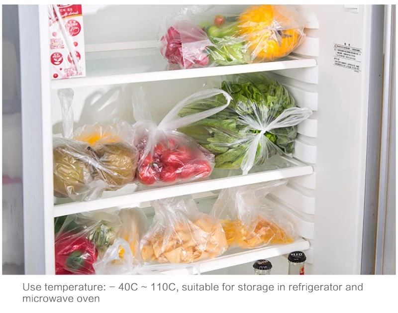 1 рулон прозрачной Еда сумка для хранения на кухне мусорный мешок белые сумки