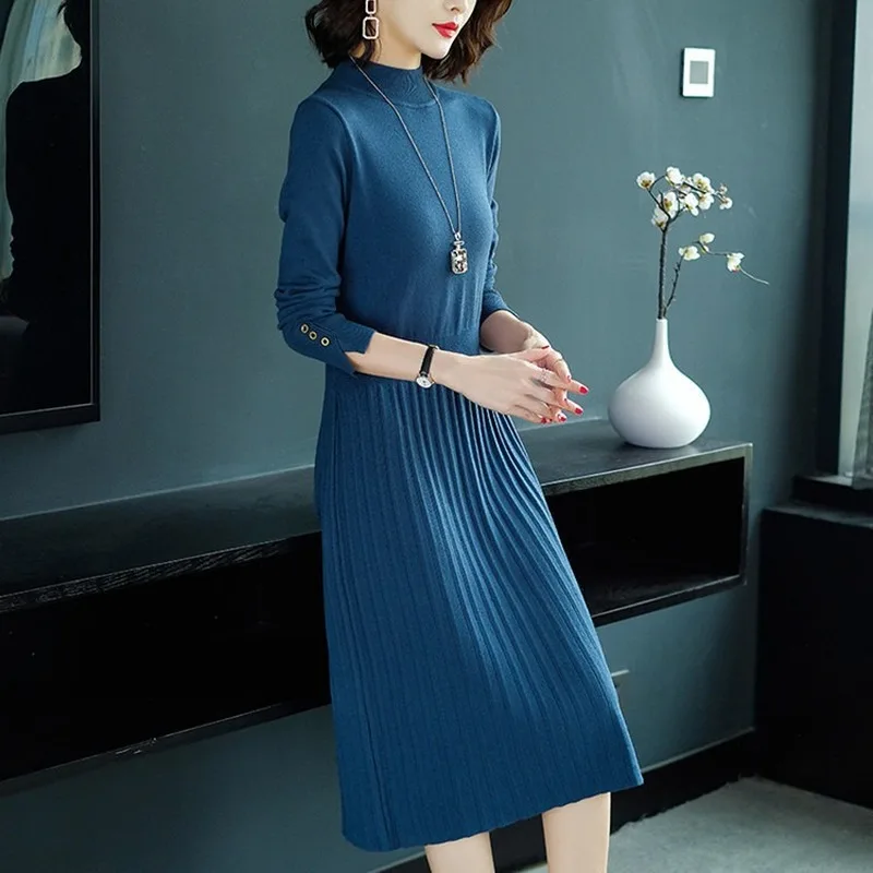 

Women Sweaters Pullover 2022 Autumn Winter Long Tops Korean Slim Women Pullover Knitted Sweater Jumper Soft Warm Pull Femme