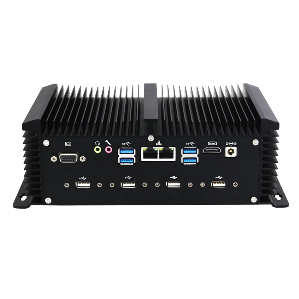 Мини промышленный ПК Kingdel процессор Core i5 i7 Dual LAN 6COM RS232 RS485 RS422 HDMI VGA USB3.0 HTPC Windows 10 Pro |
