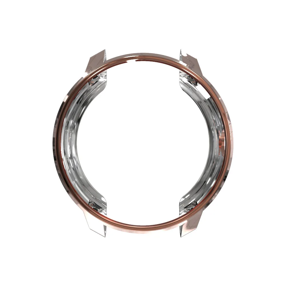 rose gold Роскошная Гальваническая Защитная крышка Силиконовая оболочка пленка для экрана TPU чехол для часов Garmin vivoactive 3 музыкальная Защита от царапин - Цвет: rose gold