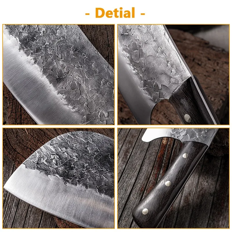 

Tactical Fishing Hand Axe Handmade 5Cr15mov Kitchen Knife Outdoor Multi-purpose Butcher Cleaver Knife Camping Jungle