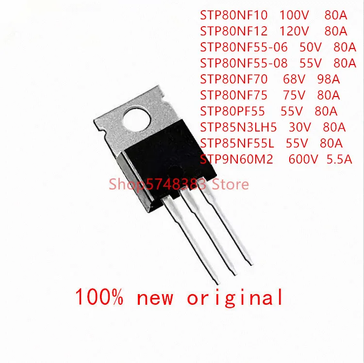 10 шт./лот STP80NF10 STP80NF12 STP80NF55 06 STP80NF70 STP80NF75 STP80PF55 STP85N3LH5 STP85NF55L STP9N60M2 TO 220|Аксессуары для