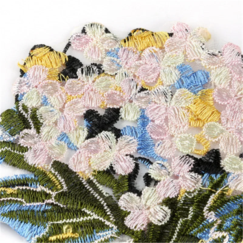 Новая вышитая ткань наклейки Одежда Аксессуары Большой патч цветок форма Багаж