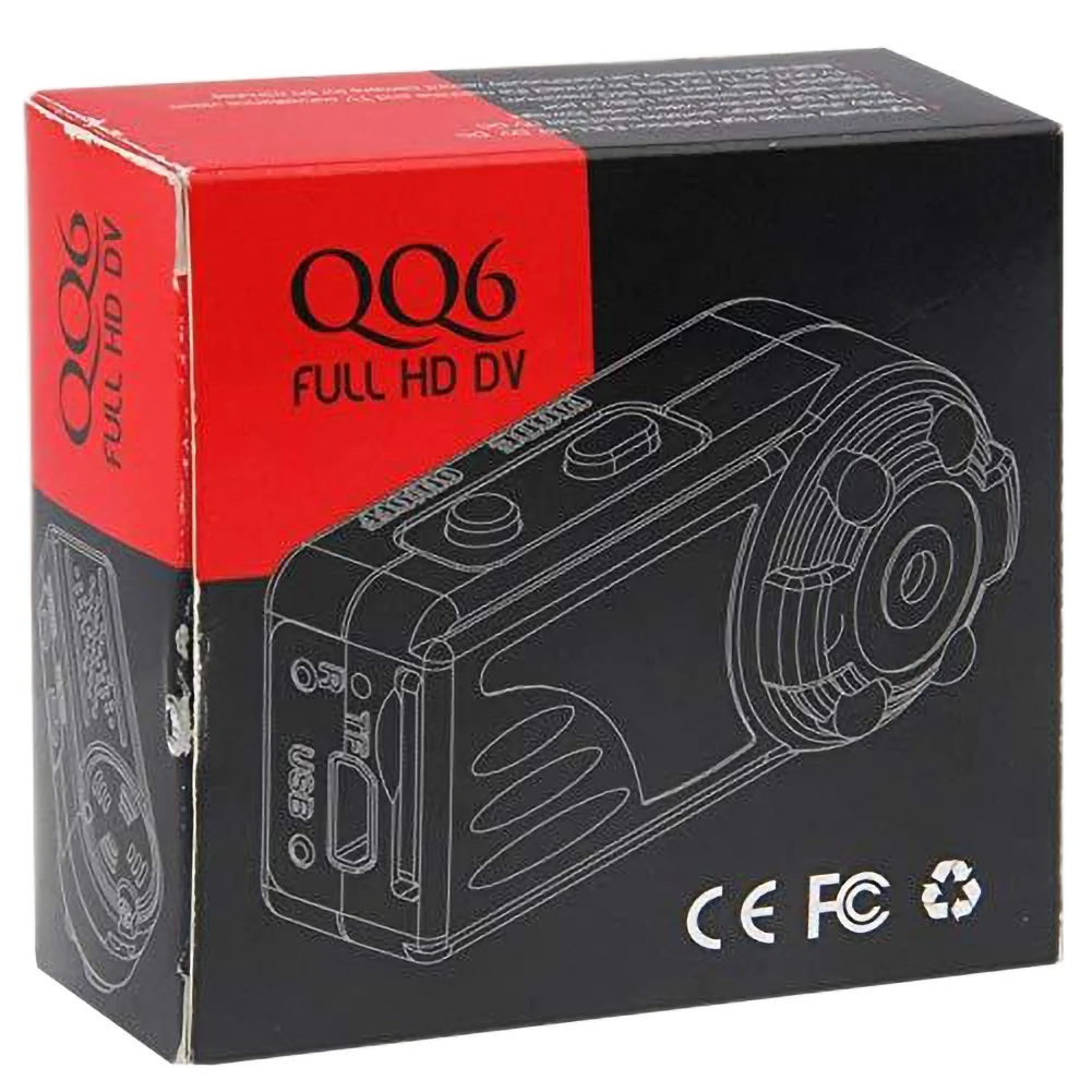 1080P Мини камера QQ6 ИК Ночное Видение датчик движения видео Full HD DV DVR видеокамеры