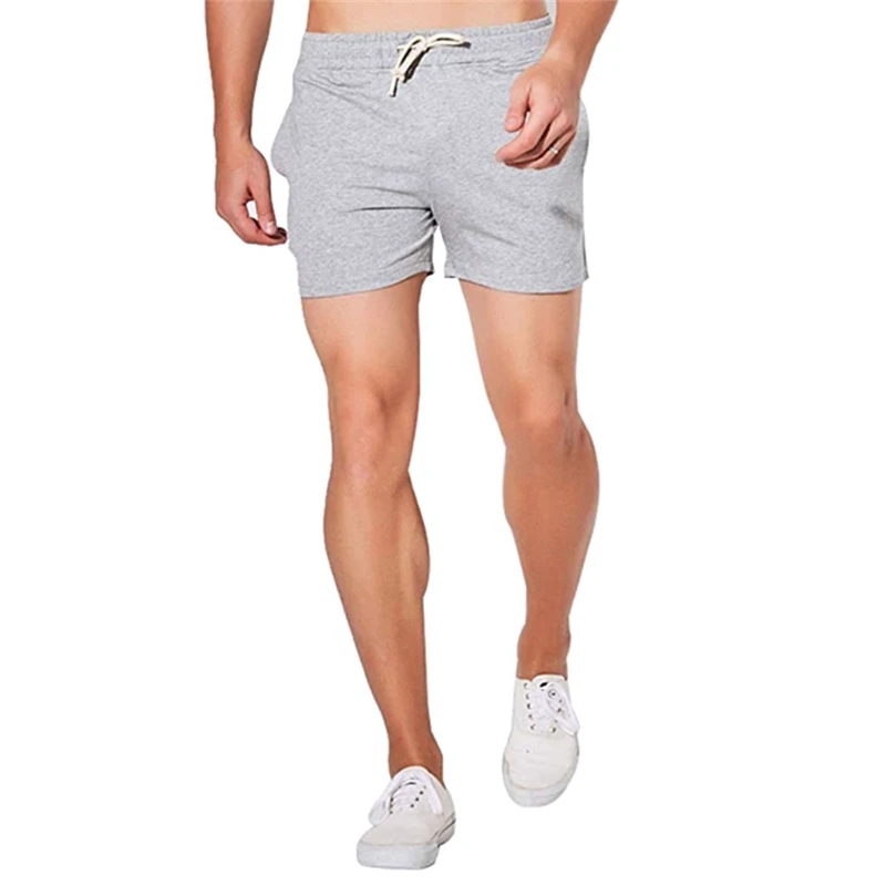 

2020 Men Candy Color Shorts 2XL Men's Slim Fitness Shorts Summer Gym Sports Short Trousers Homme Solid Short Elastic Waist New