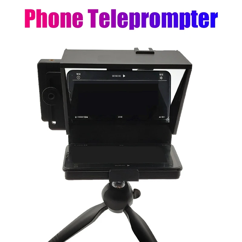 

Portable Teleprompter Kit Inscriber Phone Recording Mobile Teleprompter ​with Remote Control for Phone