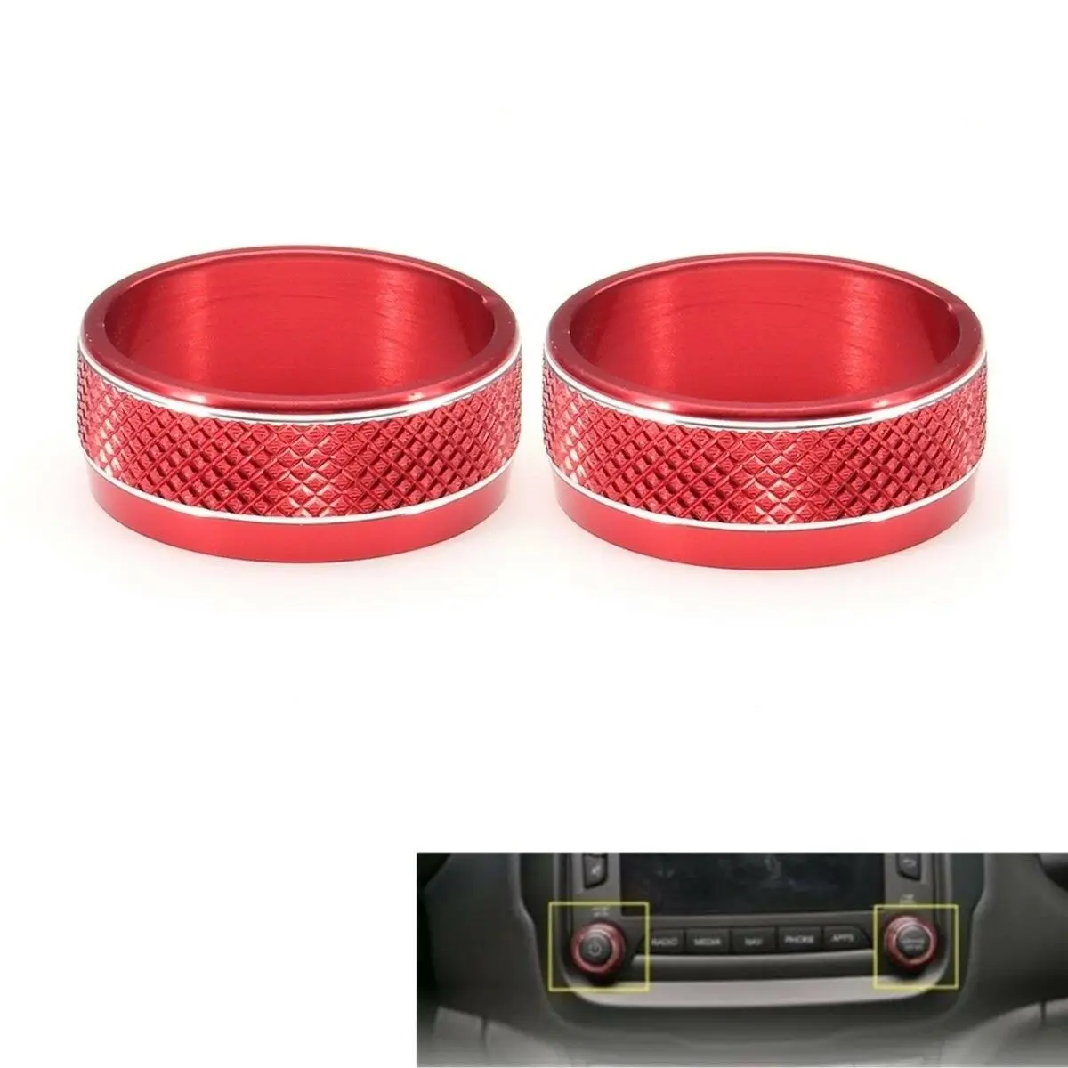 Аудио переключатель ручка кольцо Крышка отделка рамка для JEE Renegade 2015 2016 1 пара 2