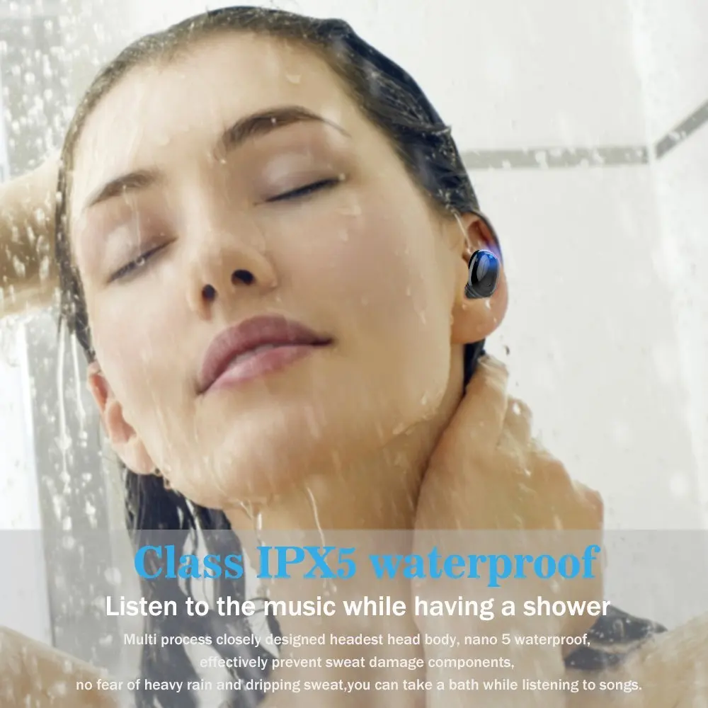 Беспроводной Bluetooth наушники стерео наушники-вкладыши гарнитура с зарядный чехол