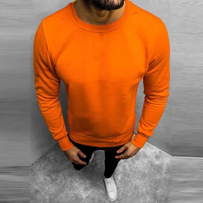 

Fashion Brand Men's Hoodies Spring Autumn Male Round neck Casual Sweatshirts Men's Solid Color Sweatshirt Tops D800