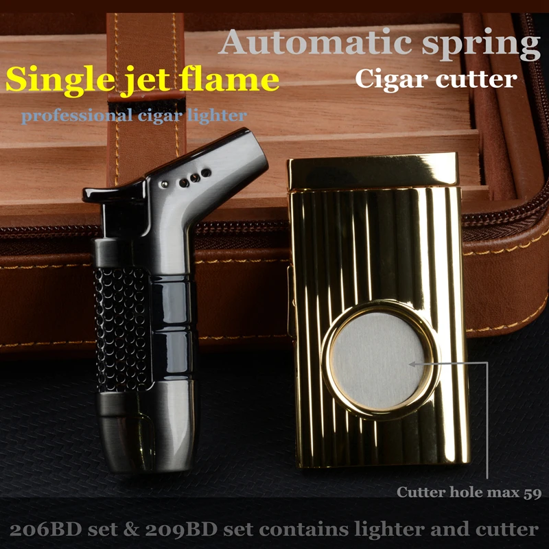 

The latest style Cohiba Leather Cigar Case Portable humidor Cedar Wood Travel cigar holder Humidifier with lighter cutter