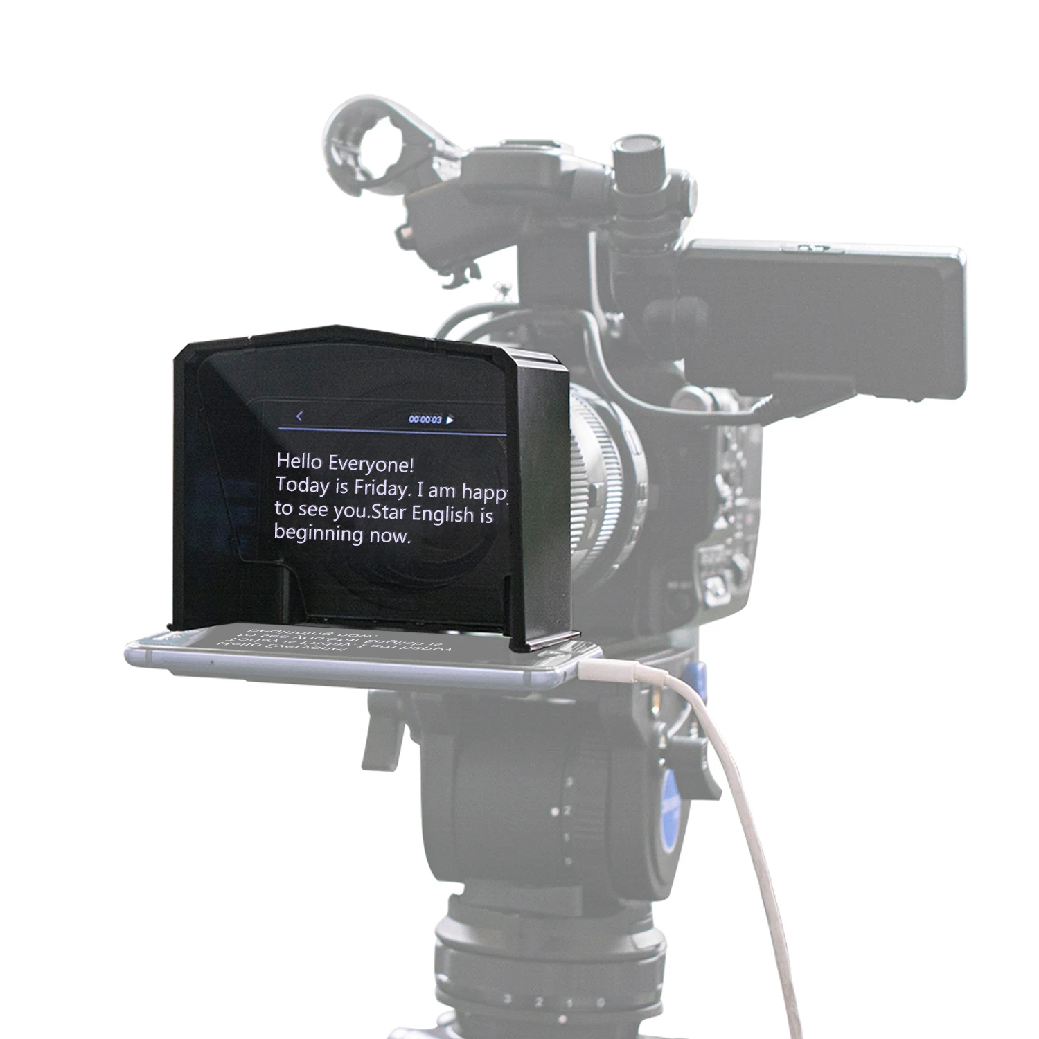 Портативные аксессуары для фотографии мобильный телефон Teleprompter Prompter с