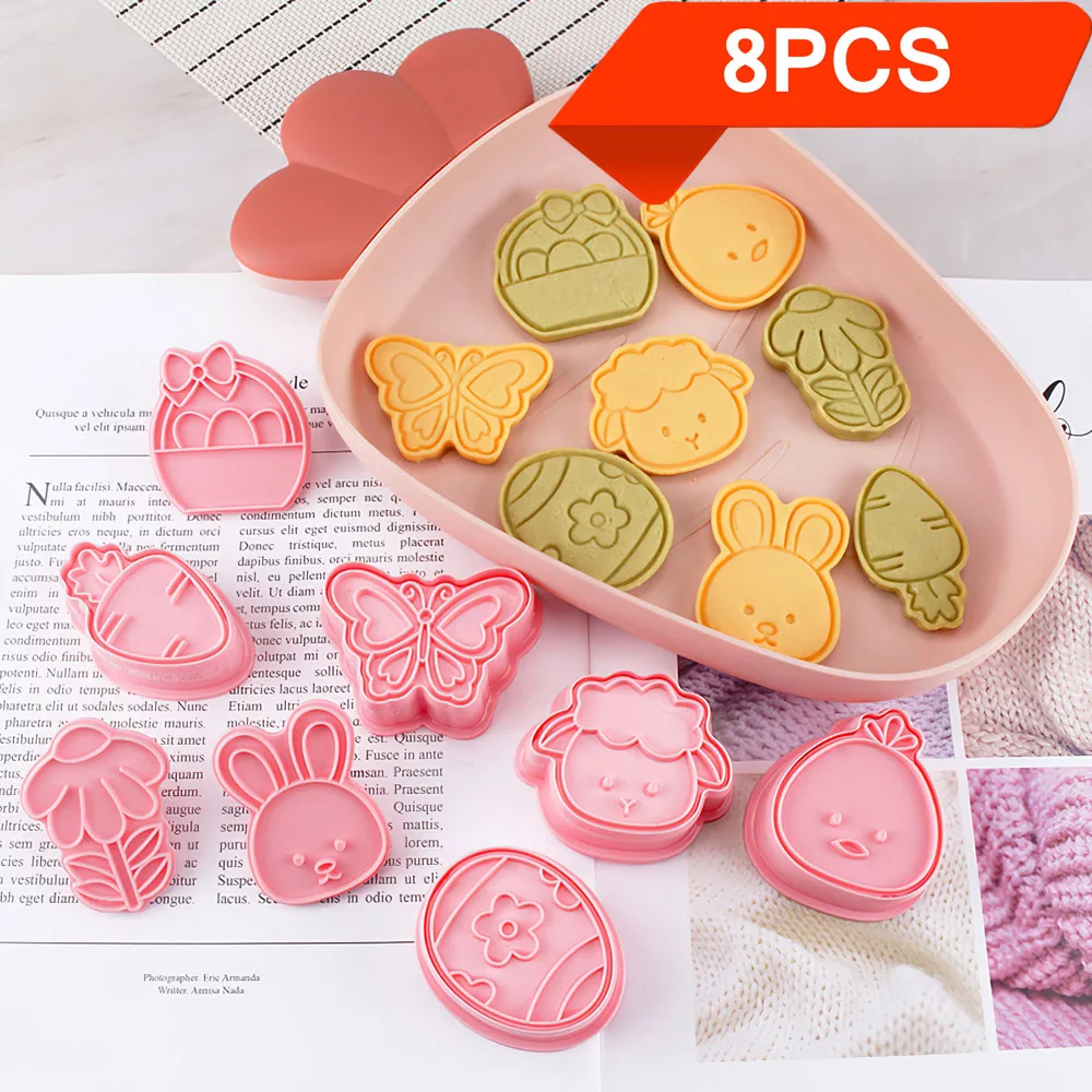 

8 шт. «сделай сам», 3D форма для печенья, формы для выпечки печенья, резак для печенья, инструменты для украшения вечерние форма для торта, пече...