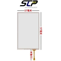 10 pcs new 4 3inch 97mm57mm touch screen panel for pda handheld device 4 wires resistive touch screen handwriting panel glass