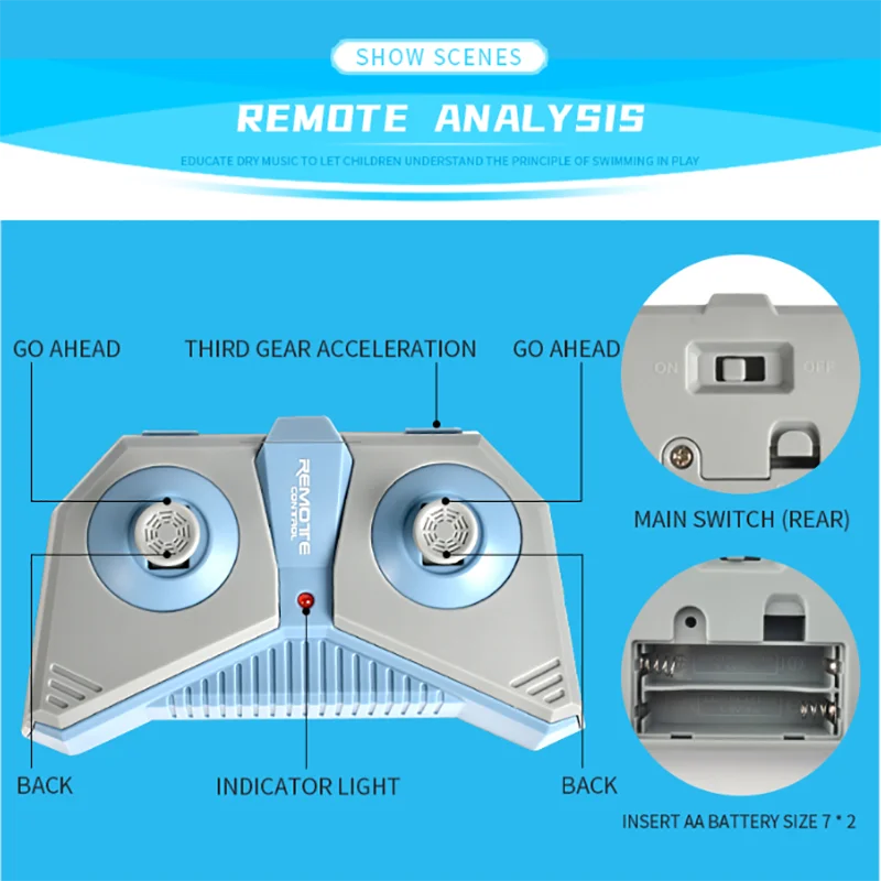 Электрическая мини-рыба с дистанционным управлением 2 4 ГГц Акула для детей