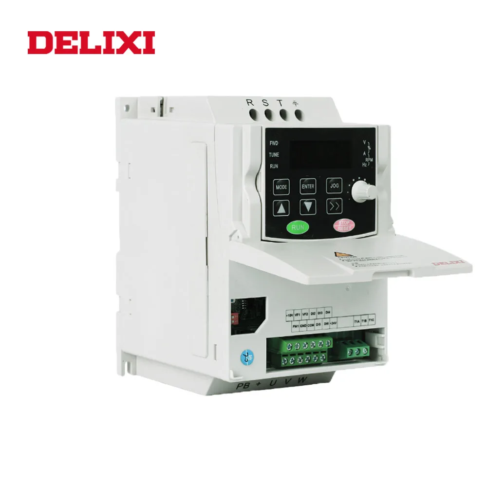 DELIXI AC 380V 1.5KW 3-фазный вход и тройной выходной преобразователь частоты для