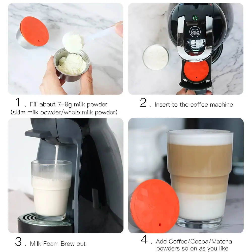 ICafilas, нержавеющая сталь, металл, радужная капсула для Nescafe, с фильтрами для кофе, Dolci Gusto Capsulas, ложка для трамбовки